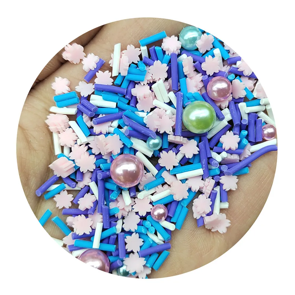 Flower Polymer Clay Sprinkles Slices Mixed Color Small Pearls Slime  Accessories DIY Crafts Making Decoration