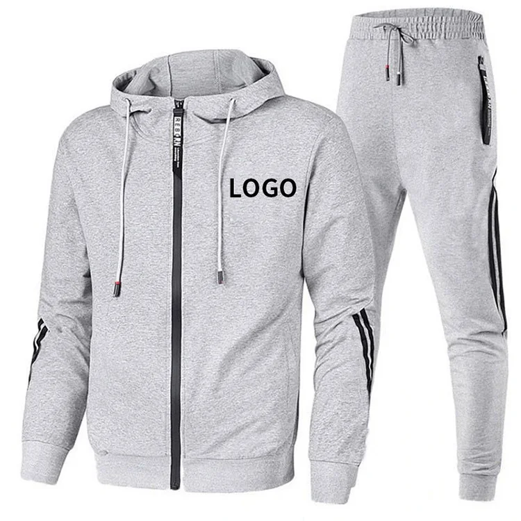 Custom Logo Mens Tracksuit Set Wholesale Private Label Men Sportswear  Hoodies Jogger Suits Piece Tracksuits Set