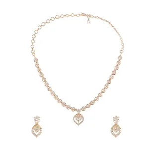 Most Selling Classic Ethnic Rhodium Custom-Shaped Earrings Fashion Jewelry Sets for Weddings Parties for Bridal Fashion