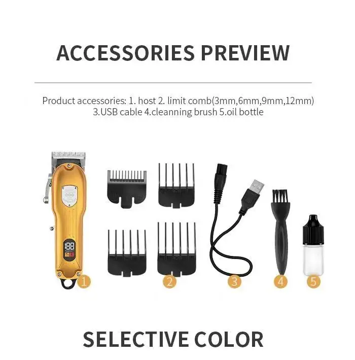 Kemei KM-802 Electric Hair Clipper with Stainless Steel Blade