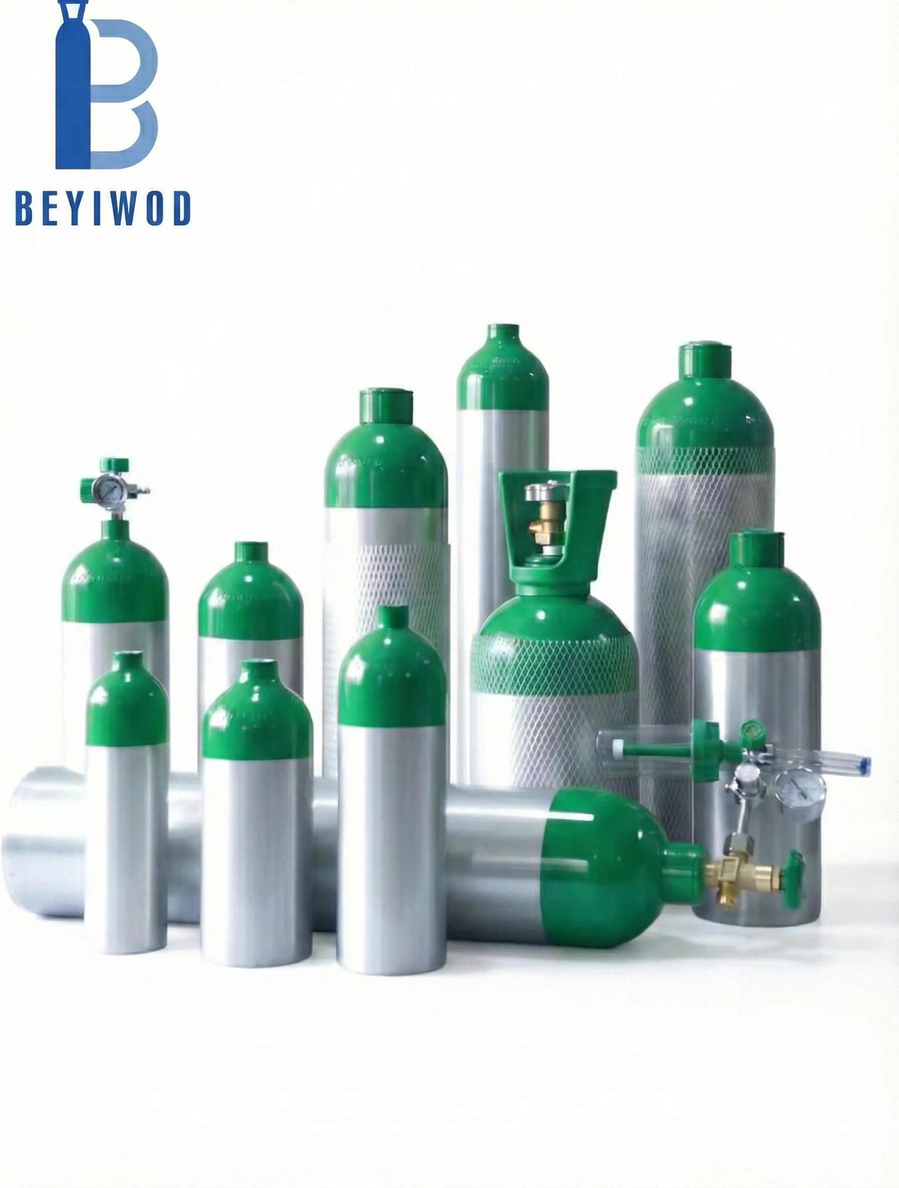 2.9 Liter 2.9L Portable High Pressure Dot3al Medical Grade Aluminum Empty Oxygen Cylinder
