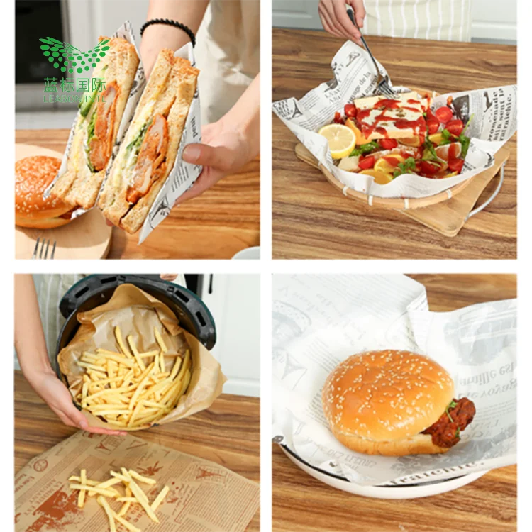 Custom Deli Wax Paper Food Picnic Paper Sheets Greaseproof Deli Wrapping  Paper for Restaurants, Baking, Picnics, Parties