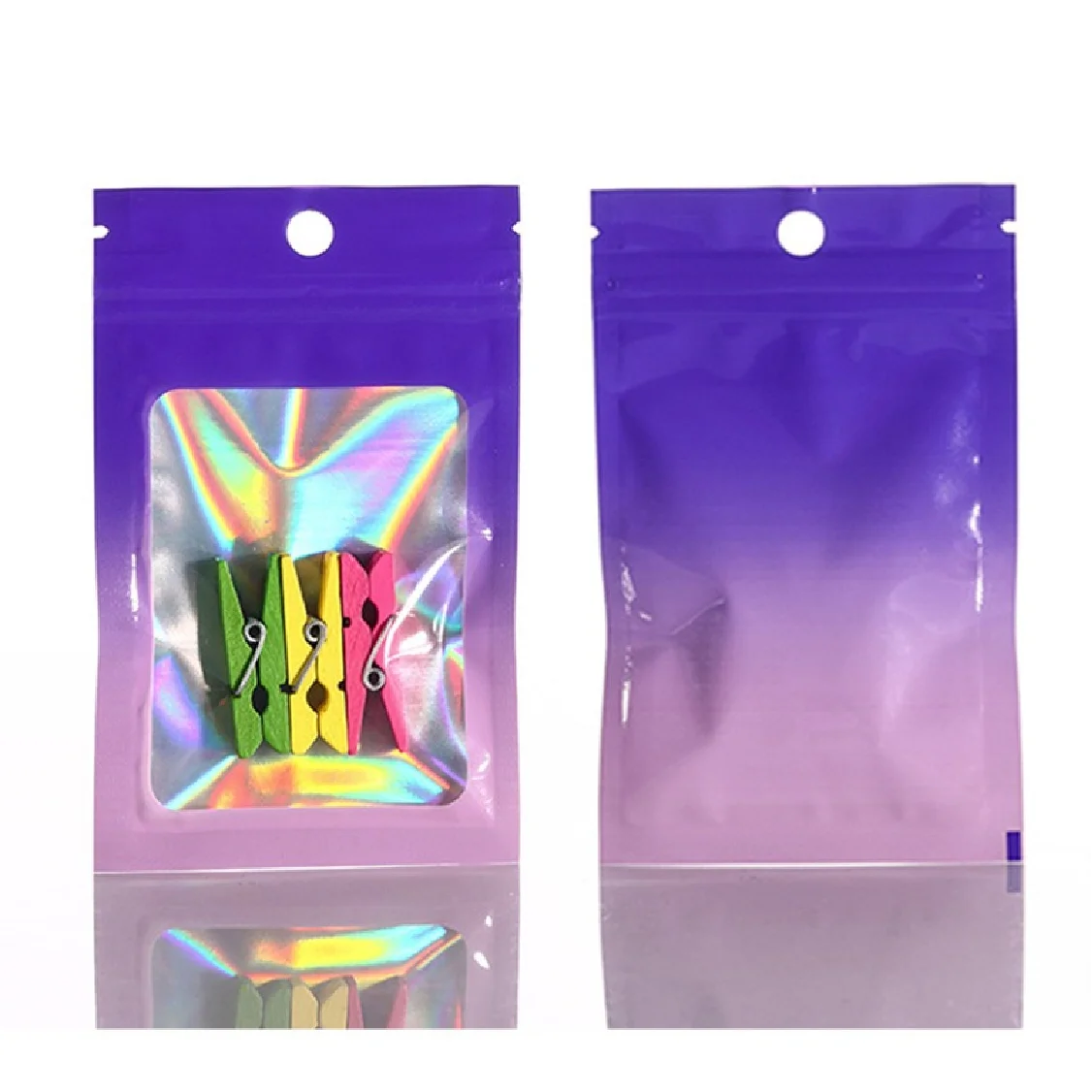 Gradient Bone Bag Aluminum Foil Laser Jewelry Packaging Bag Sealed Bag