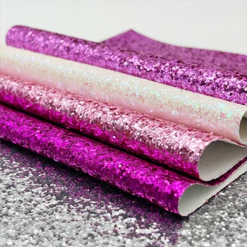 Glitter Vinyl Faux Leather Synthetic PU Leather for Bag and Decorative Purposes