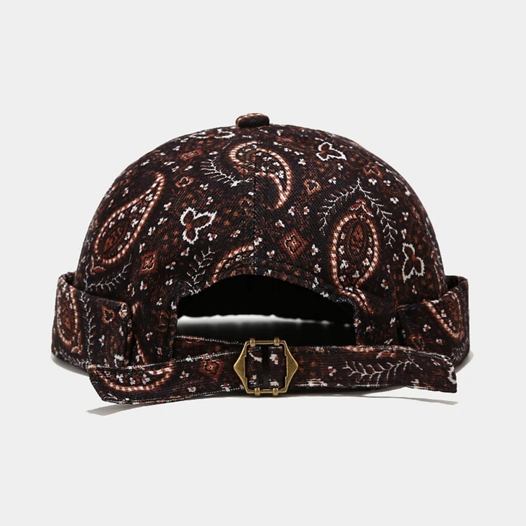 Unisex Sailor Fisherman Bandanna Skull Cap Visor Cool Paisley Beanie