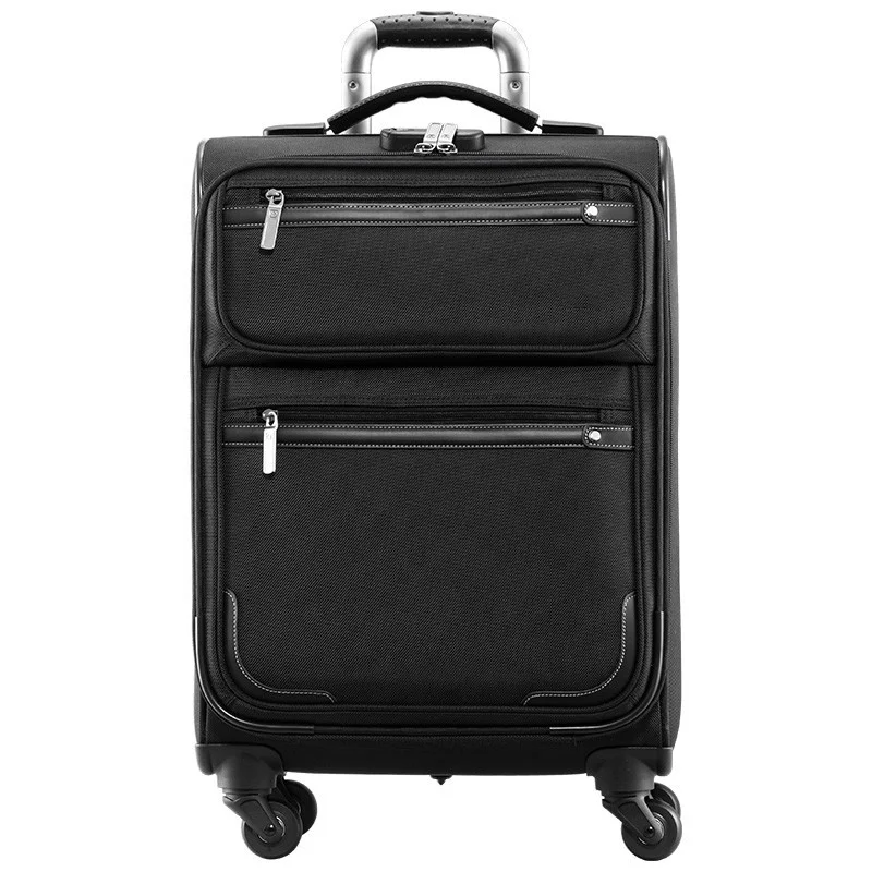 Personalized travel bags cheap price Cloth trolley luggage carry-on suitcase bag