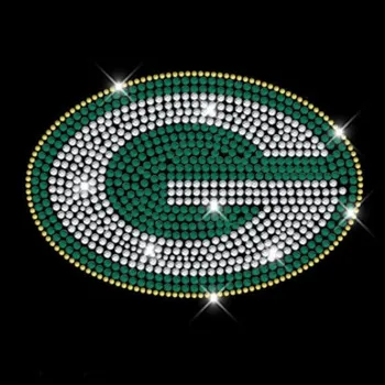 Wholesale Custom Bling Green Bay Packers rhinestone iron on Transfer From  m.