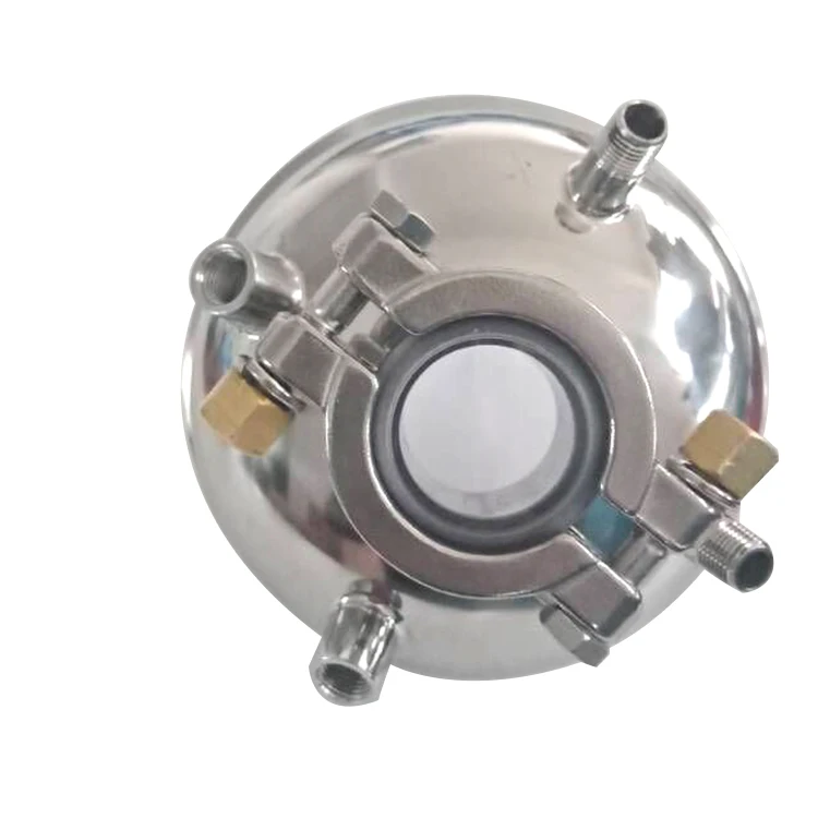 Sanitary Hemispherical Lid Mirror Polish With Sight Glass Port For