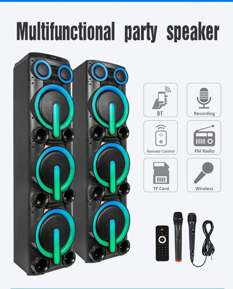 Oem 400w Big Wooden High End Party Dj Box Laser Light Pair Speakers