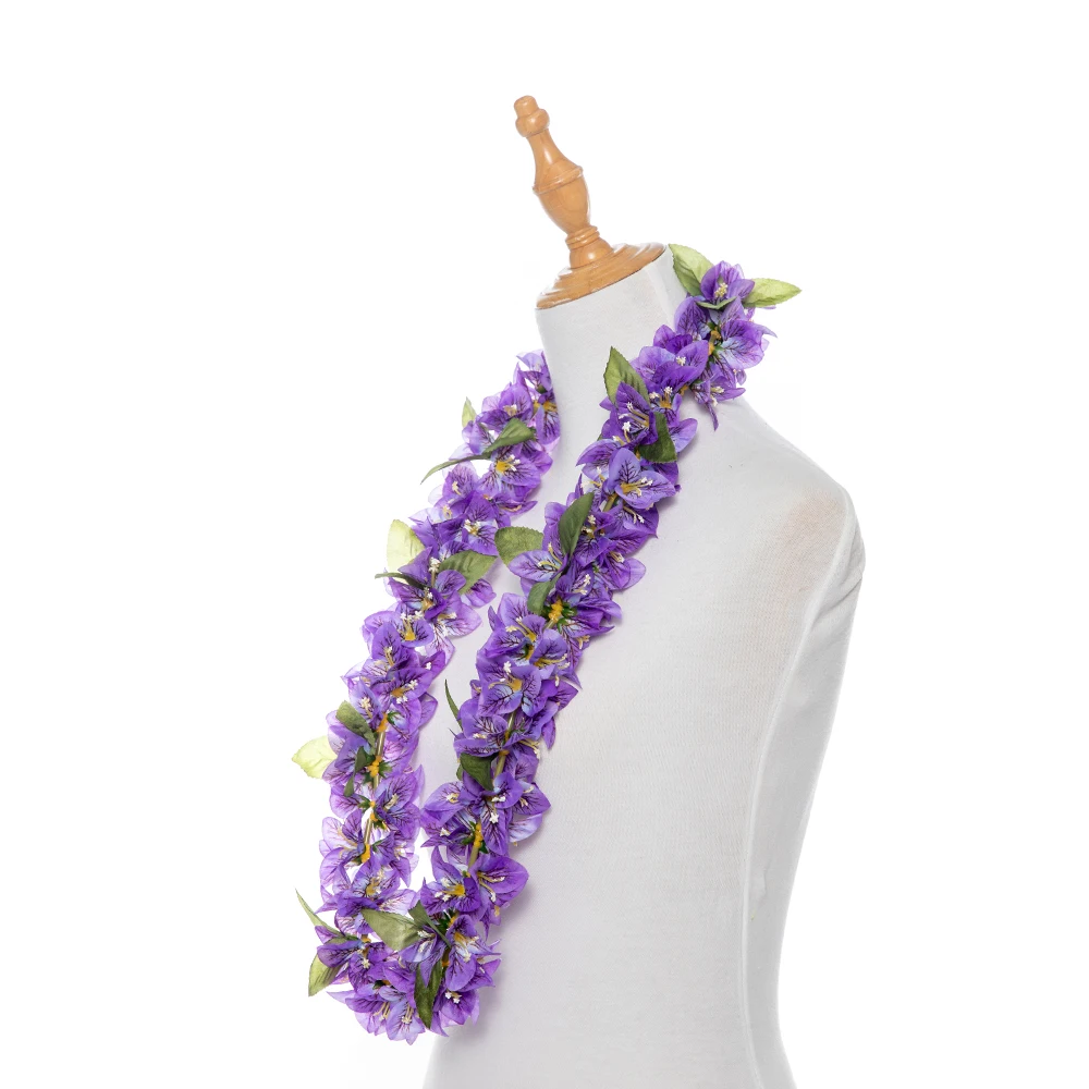 Artificial Silk Bougainvillea Lei Kn-hl013m 100cm Hawaii Flower ...