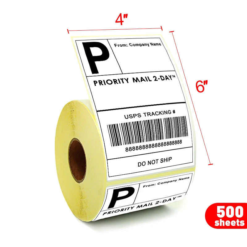 Sailing Shipping Labels 100Mm*150Mm  Roller 4X6 Inch Direct Thermal Labels