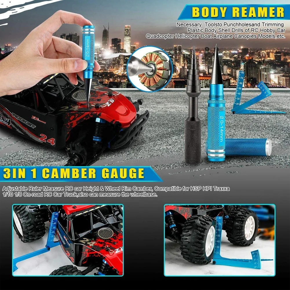 Nuofan Lot de 500 vis RC, kit d'outils de réparation rc universel pour Traxxas axial Redcat HPI Arrma Losi 1/8 1/10 1/12 1/16 échelle RC voitures camions chenilles