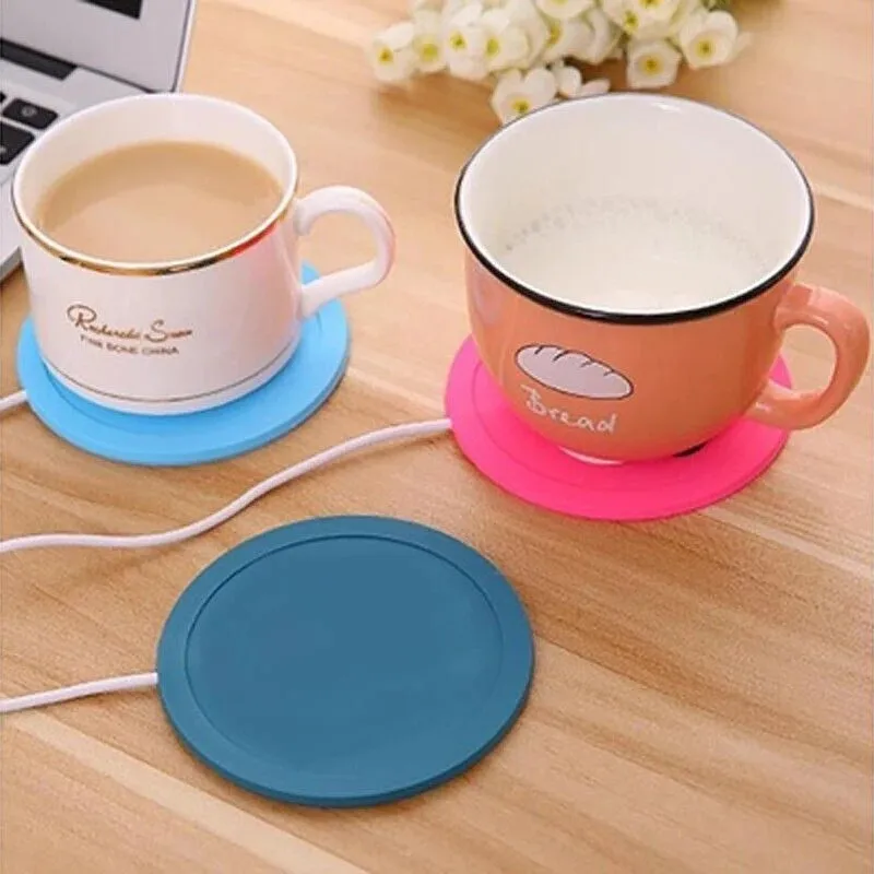 3pcs Mug Warmer Mat Cartoon Silicone Usb Beverage Warmers Pad