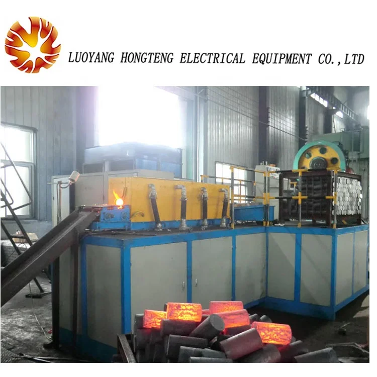 Hongteng High-output Steel bar Billet Heating Forging Furnace Induction Heating Machine for Metal Forging Steel Ring Re-heat 1T