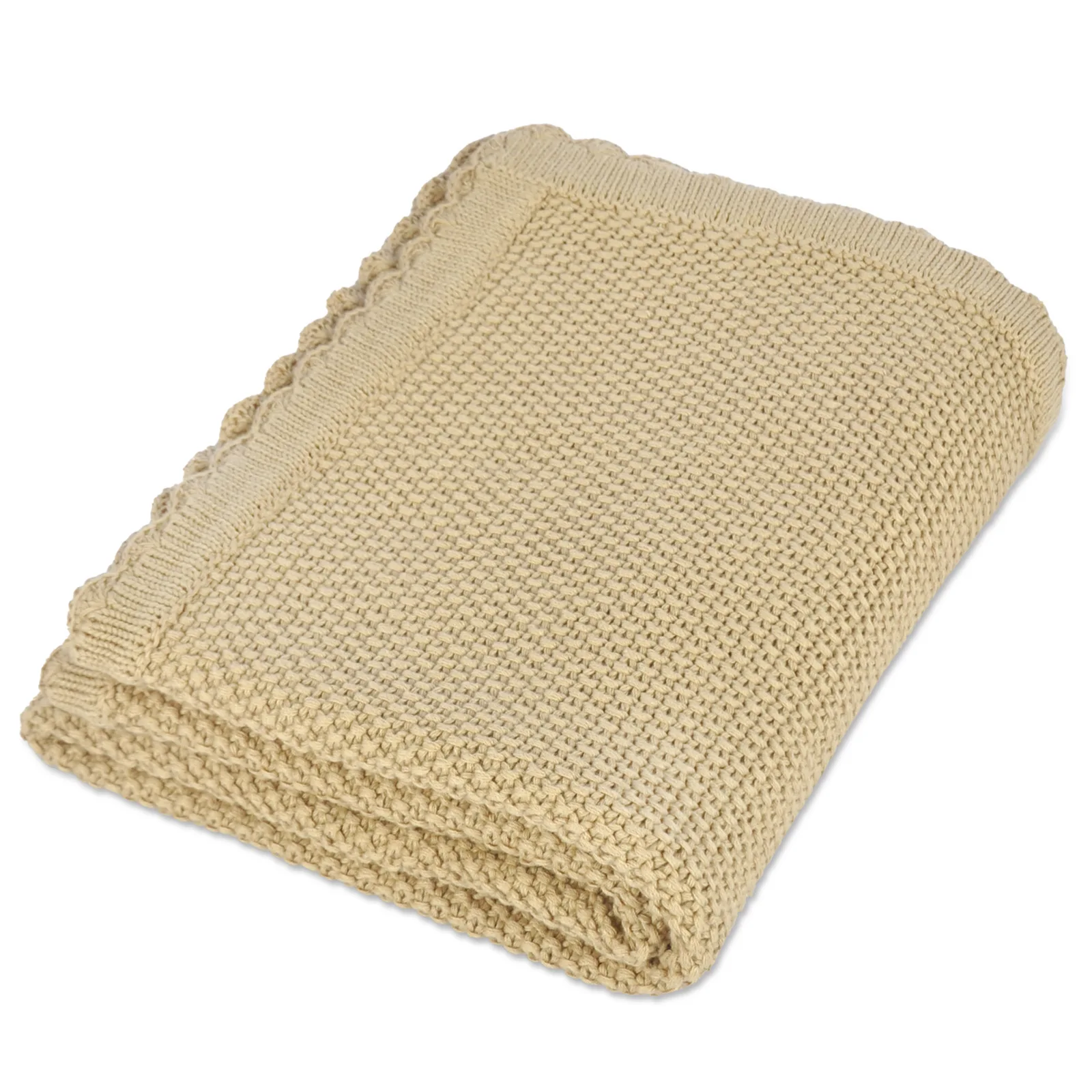 IVY Golden Supplier Baby Receiving Blanket Newborn Plain Knitted Baby Swaddle Cotton Cable Knit Baby Blanket supplier