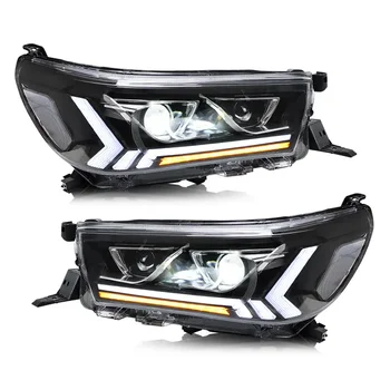 YBJ Car Accessories Full Led Head Lamp 2015-2021 For Toyota HILUX Revo Head Light 8th Gen AN110 AN120 AN130 LED Headlights