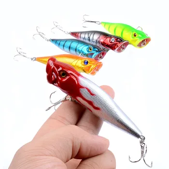 5 Color Luya Wave Climbing Integrated Artificial Hard Bait 9.5cm Plastic with Hooks for Topwater Fishing – Popper – view 4