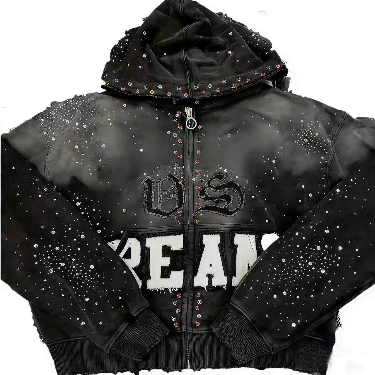 Designers streetwear heavy-weight hoodie i 100 % bomuld – tilpasselig med hot-fix-strass, tryk, broderi og andre håndværksmetoder