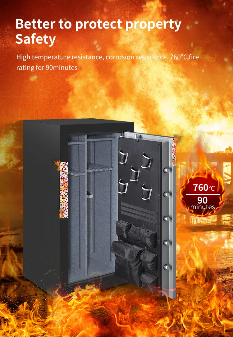 CEQSAFE Top Quality Digital Fireproof Gun Safe Box with Lagard Combination Lock manufacture