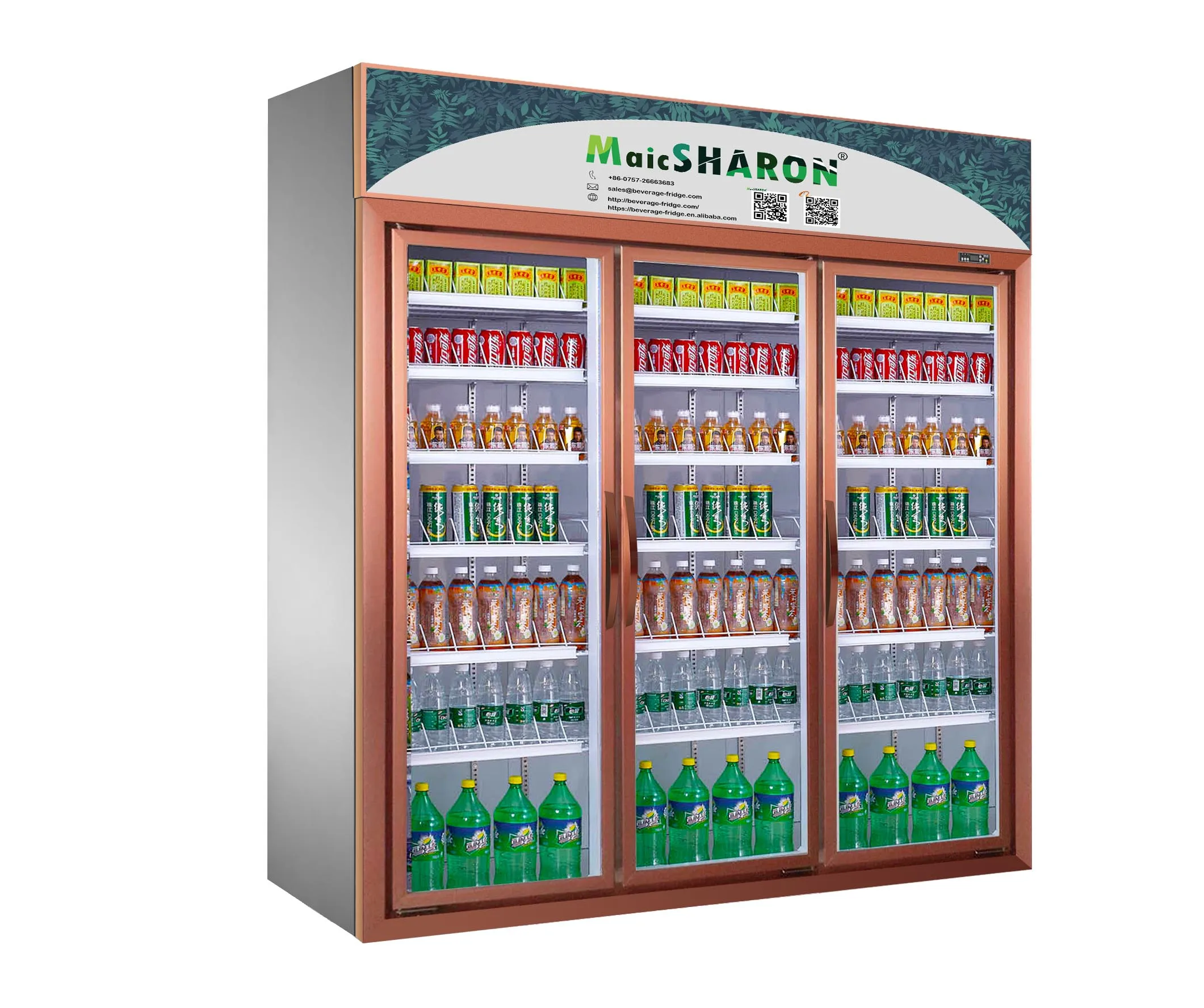 3 Doors Supermarket Soda Drink Refrigerators With 5 Layers Buy