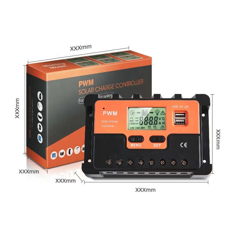 Custom logo Dual Pv Input Smart Energy Regulator Pwm 12v 20a Solar Charge Controller