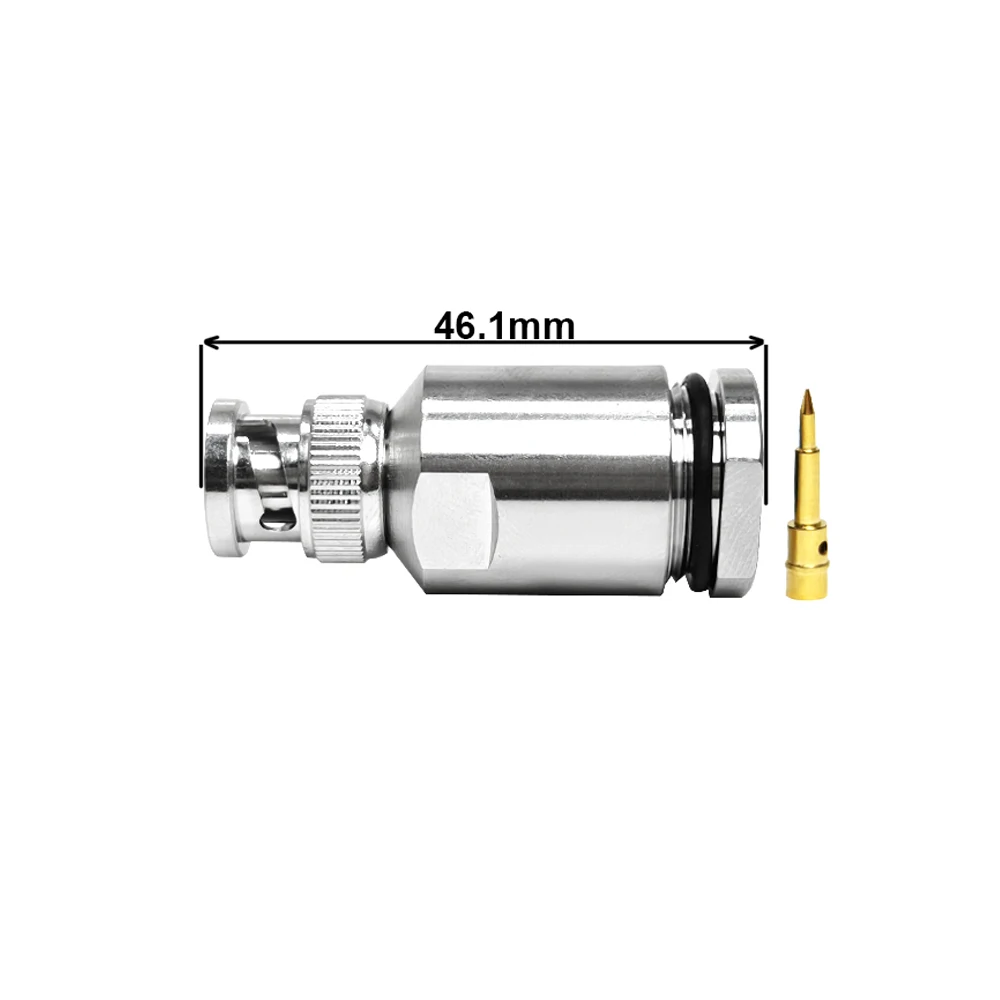 Rf  BNC  Male Plug Clamp Connector Adapter for Lmr400 RG8 Low Loss Cable