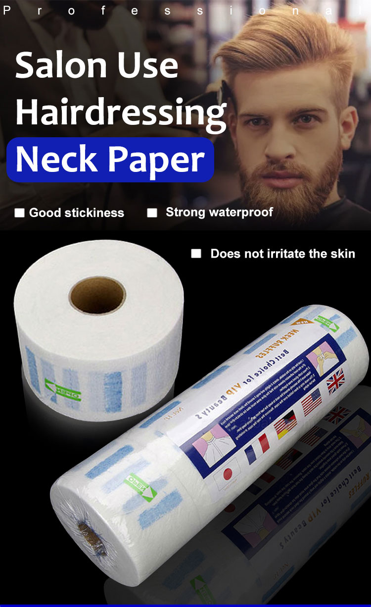 White Barber Neck Strips Disposable And Flexible Neck Strips Hair Edge