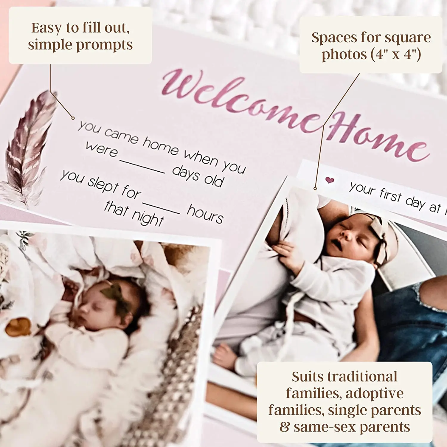 Фотоальбом Myway Baby Memory Book для девочек, альбом на заказ, журнал для сувениров, первый год