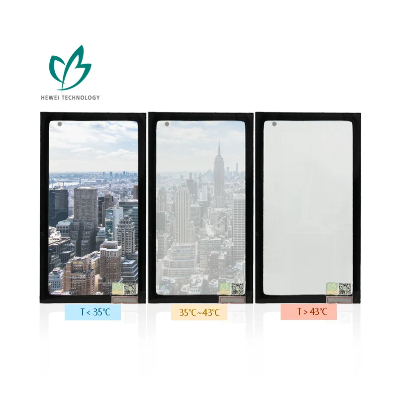 HEWEI Energy Saving Sun Shading  Building Glass smart film glass tempered wall glass unbreakable Smart window panel