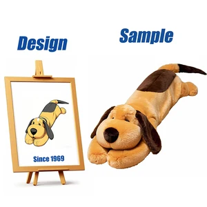 Shengye Manufacturer Custom Promotion Plush Toy Gift Company Business Logo Souvenir Plush Lying Down Sleep Dog Alimal Plushies