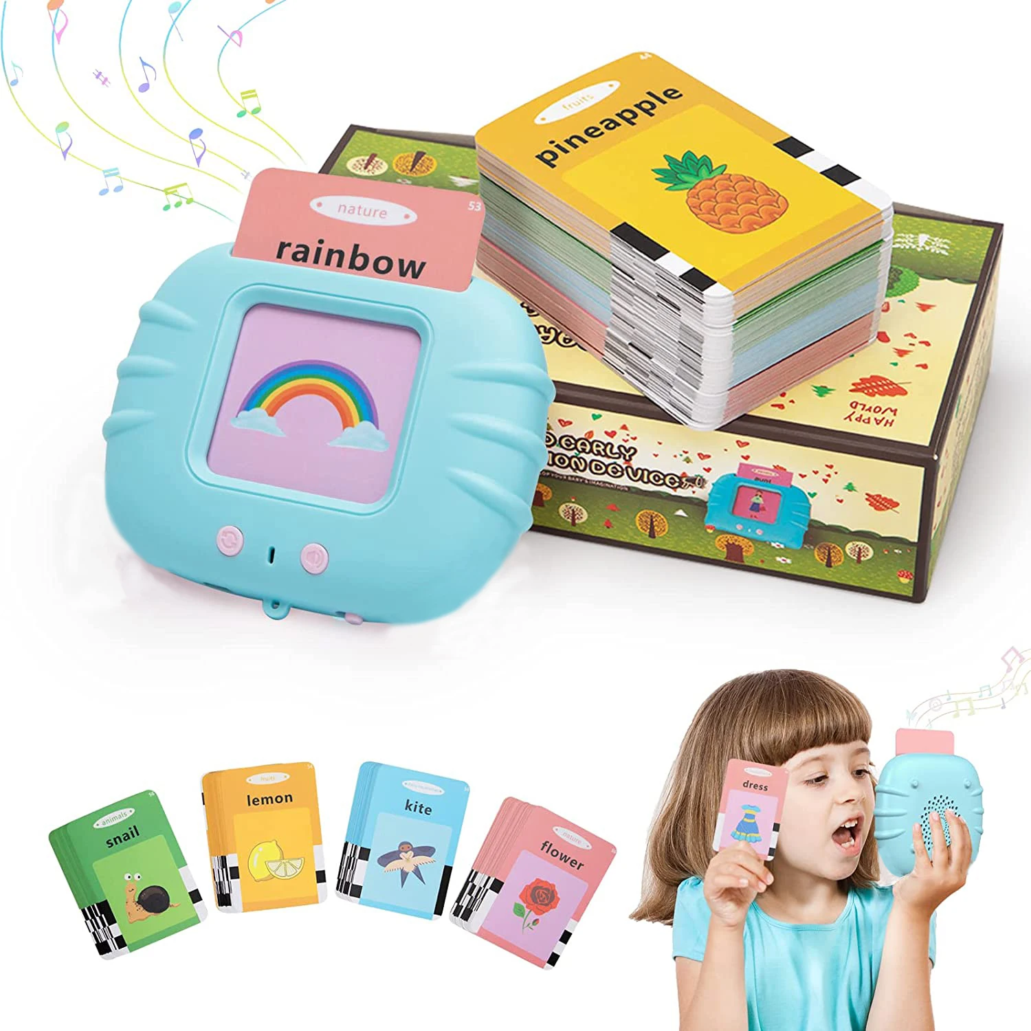 2025 New Flash Cards Early Education Toys Card Reader Learning Device for Kids