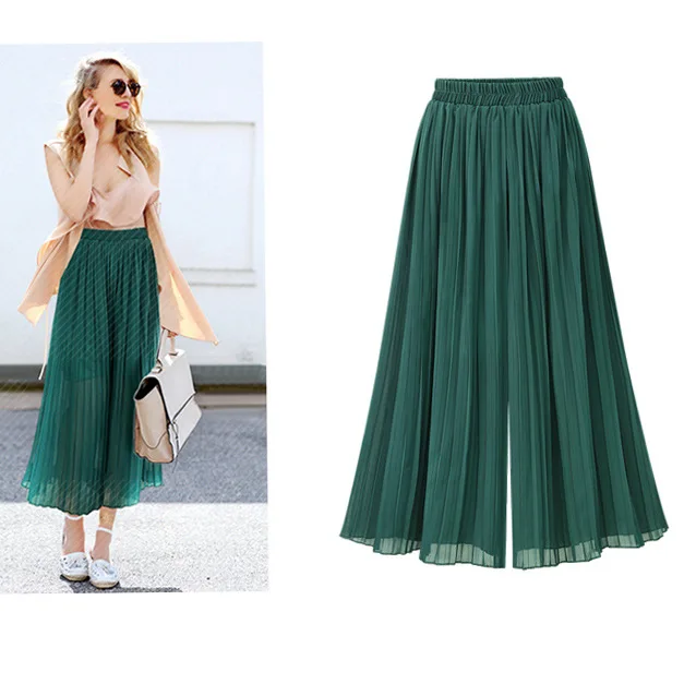 Fashion Women Ladies Flared Wide Leg 