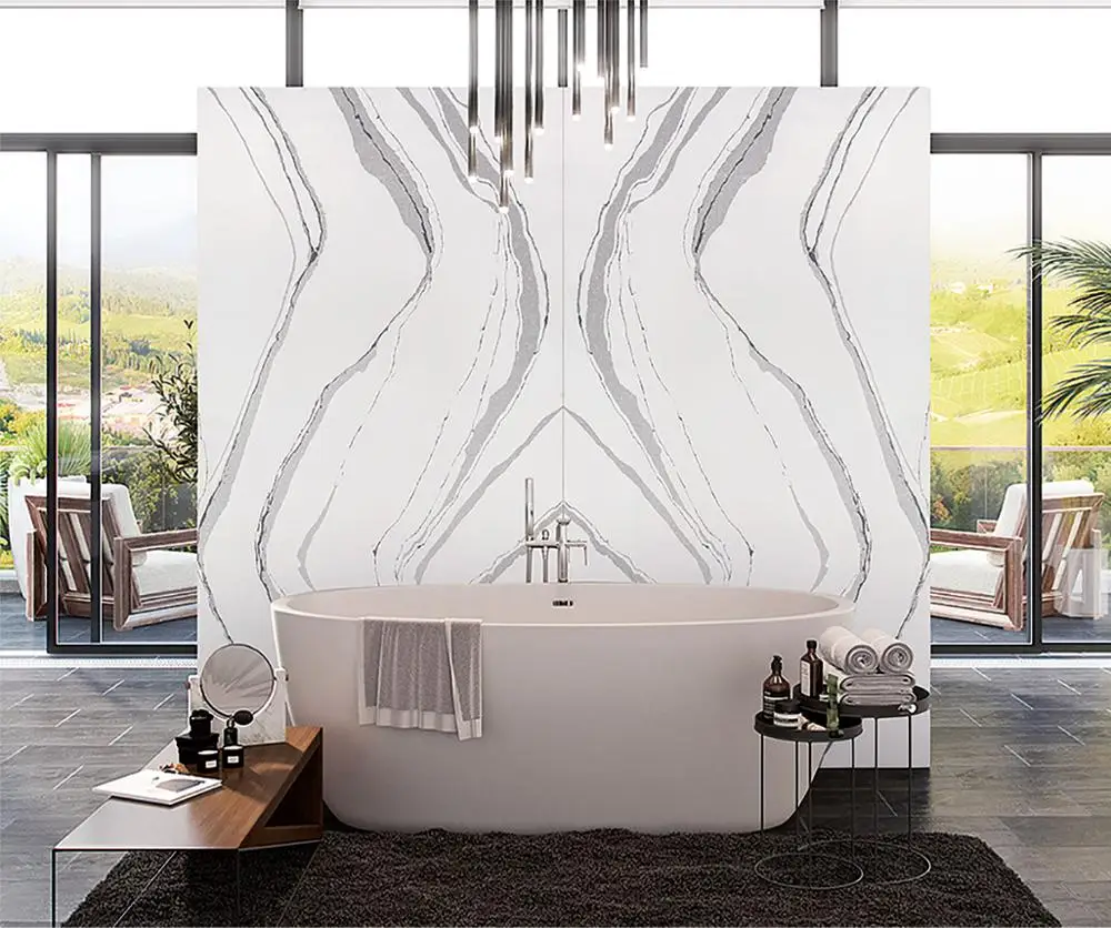 
 Белые кварцевые настольные плиты толщиной 2 см  