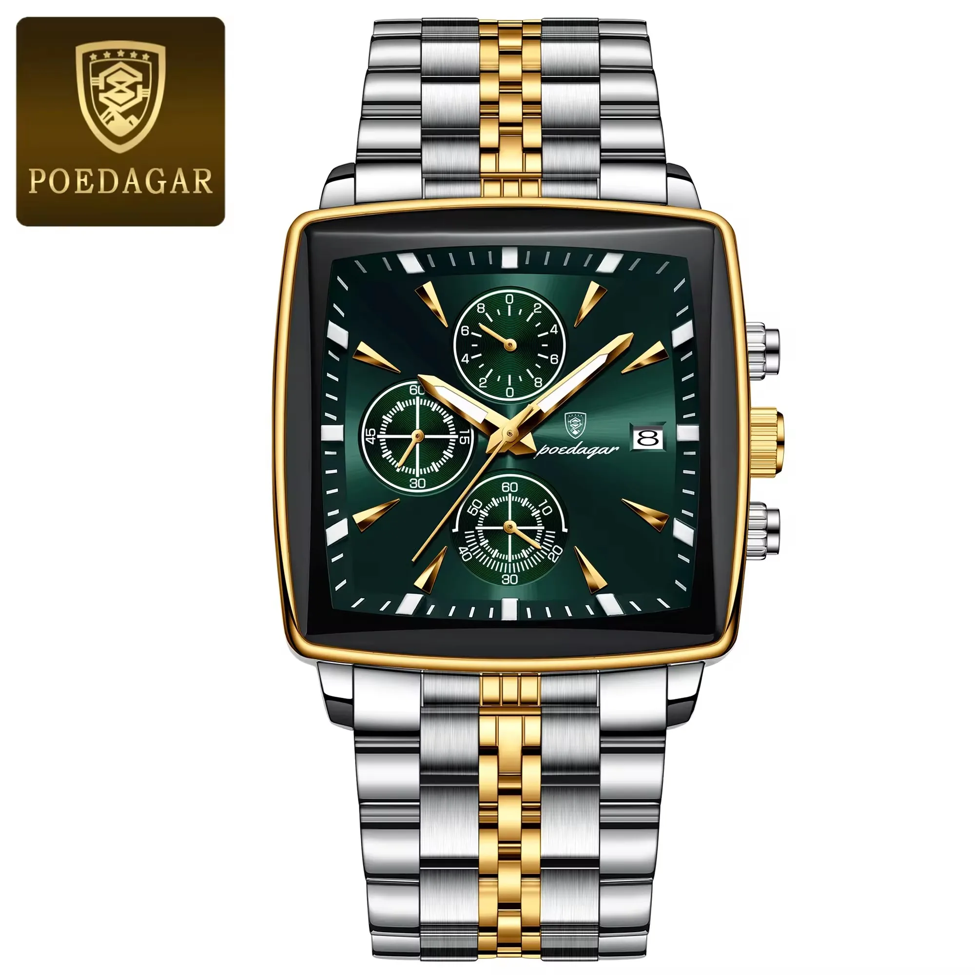 POEDAGAR Watch New Luxury Men's Quartz Watches 866 Man Wristwatch Chronograph Date Displ aperçu 15