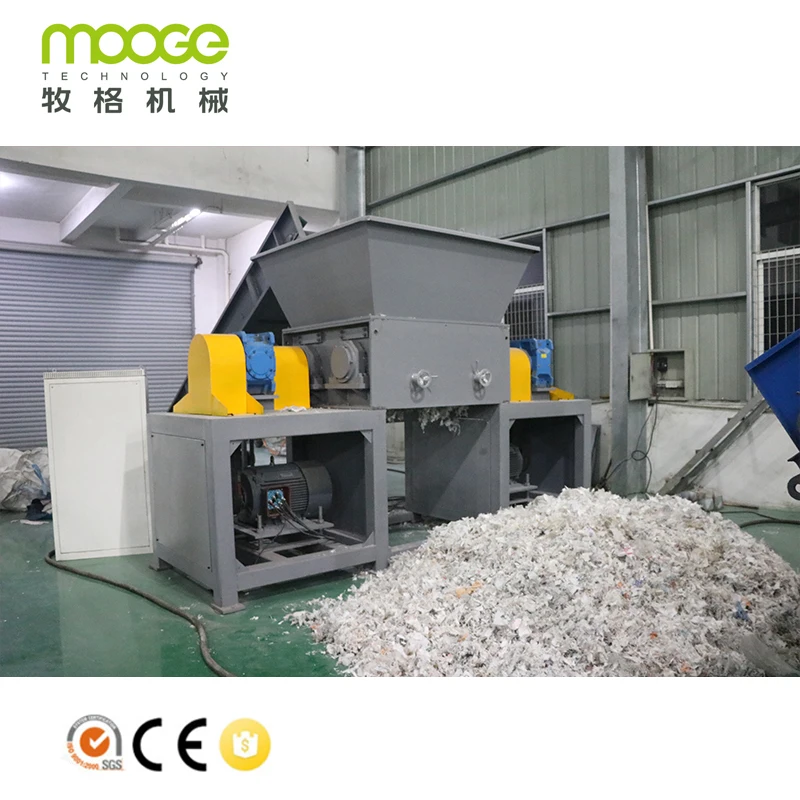 MOOGE VSD-Series Big Bags Waste Film Double Single Shaft Plastic Shredder Machine