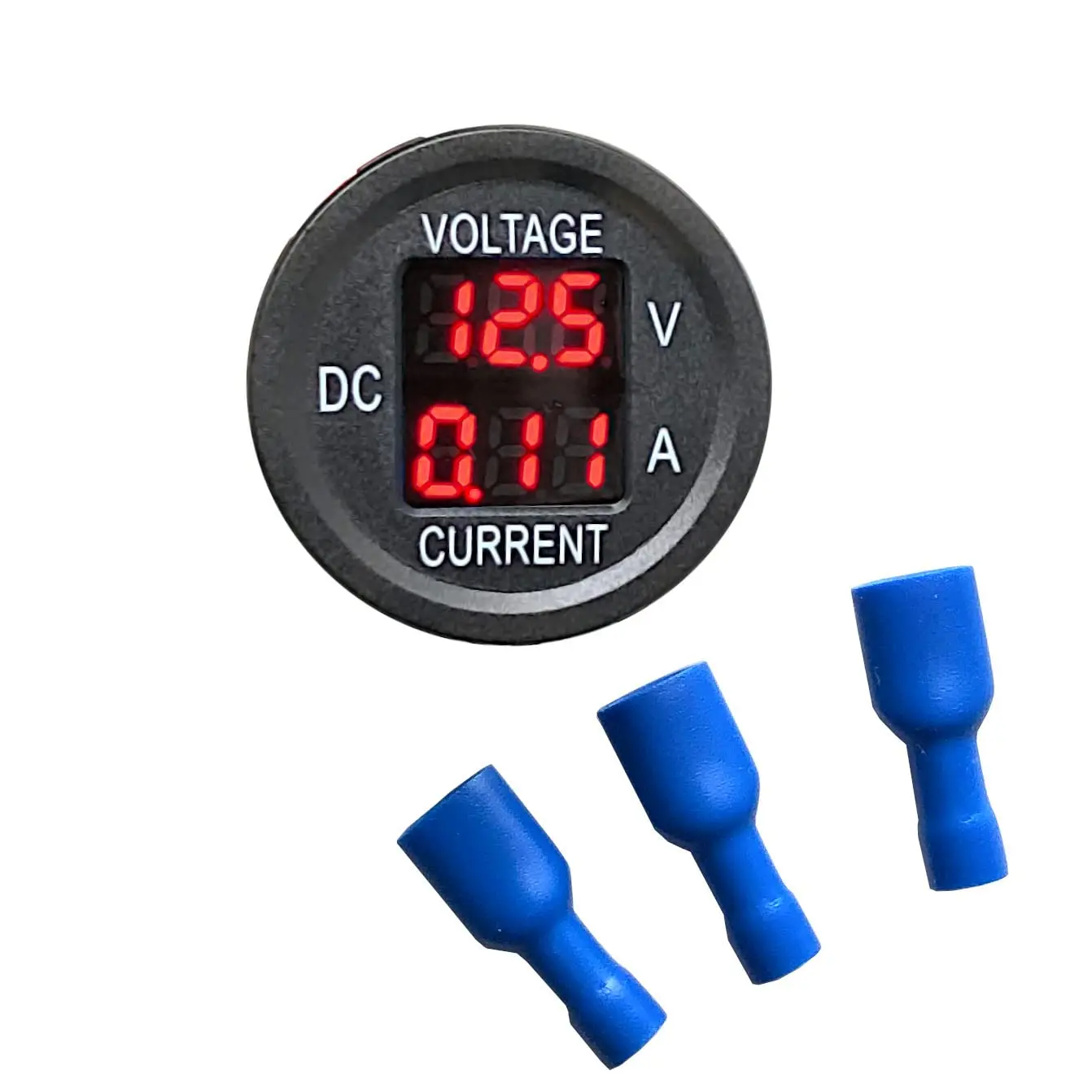 12V DC Voltmeter Ammeter Round LED Digital Display Boat Motorcycle Waterproof Volt Amp Meter Car Battery Voltage Monitor Tester