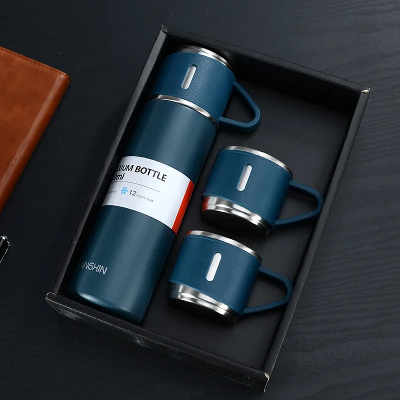 500ML Stainless Steel Vacuum Flask Gift Set Office Business Style