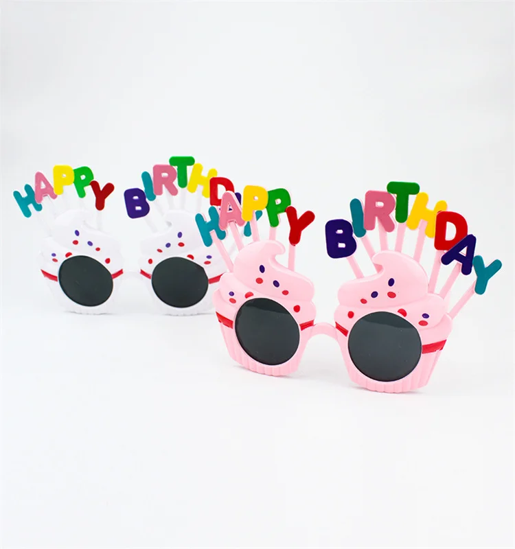 Novelty Birthday Glasses Photo Props Funny Sunglasses for Birthday Party Decoration