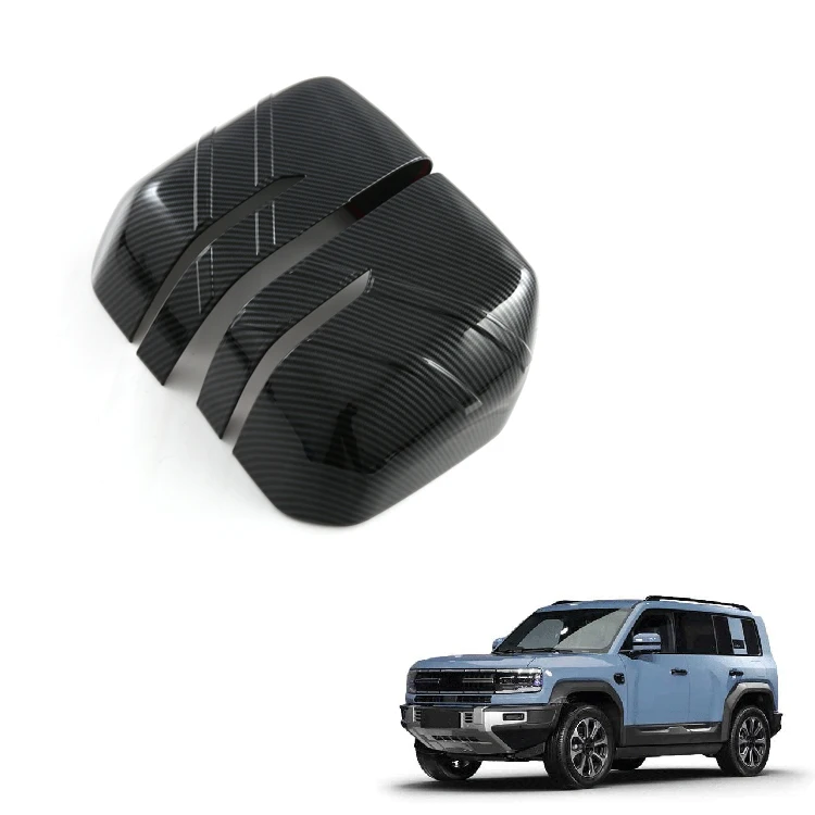Car Rear View Mirror Cover for FangChengBao Leopard 5 Accessories Carbon Fiber Pattern Side Door Mirror Cover Exterior Accessory