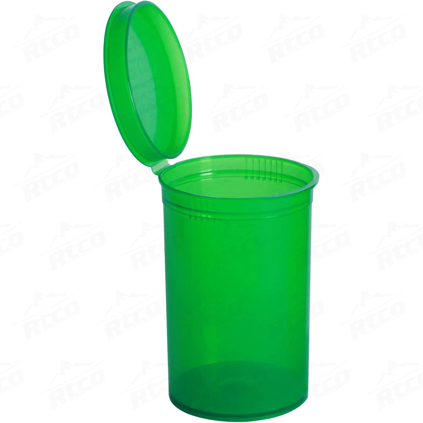 Green 8 16 20 40 90 Dram vial Reusable Plastic Tube Pop Top plastic tubes with child lock cap