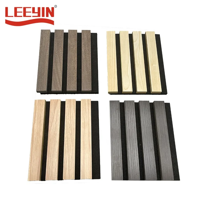 Free Sample Sound Absorbing Acoustic Panels Melamine Acoustic Wall Panels Acupanel Wood Slat Panel