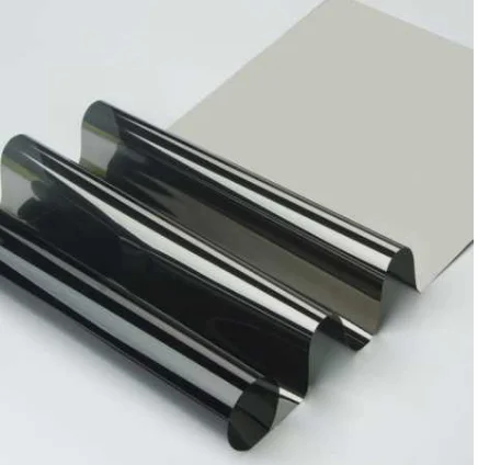 Free Shipping 20inch by 200FT Platinum Black Silver Mirror Reflection Heat Control Titanium Window Film for Metallic Car Tint