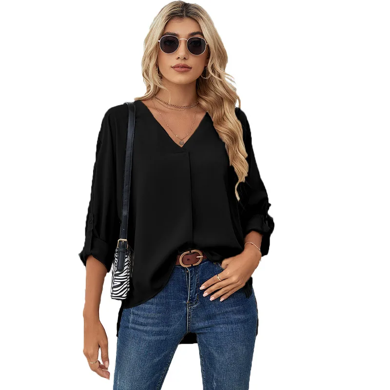 Shop Our 2022 Women Chiffon Blouse Collection for Casual Fashion - Technical View