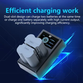FB NP-W235 Battery LCD USB Dual Charger for Fujifilm Digital Camera Battery XS20 XT4 XT5 XH2s GFX100S GFX50SII Dual Input Port detail image