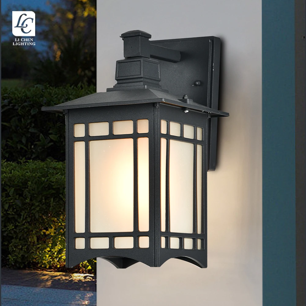 BD54 Outdoor Led Wall Lamps Stainless Steel Glass Waterproof Hotel Patio Porches Vintage Antique Retro Exterior Wall Lights