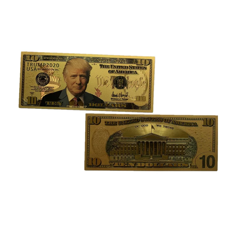 New Trump Us Dollar Bills Usd10 50 100 Money Trump Gold Foil Banknote Buy Pure Gold Banknote Silver Foil Banknote Dollar Product On Alibaba Com