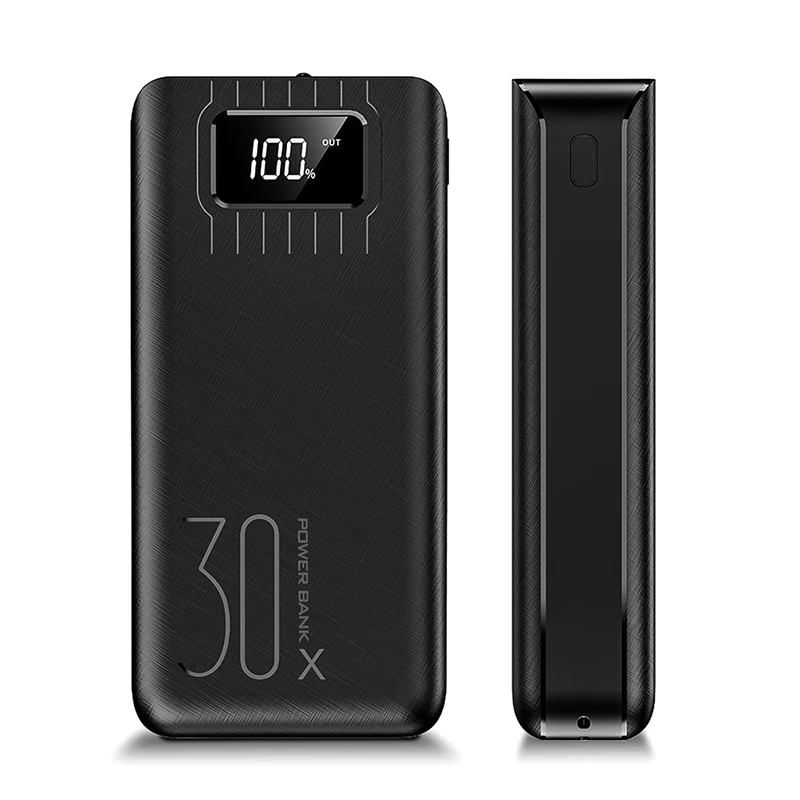 2usb led rohs power bank 30000mah