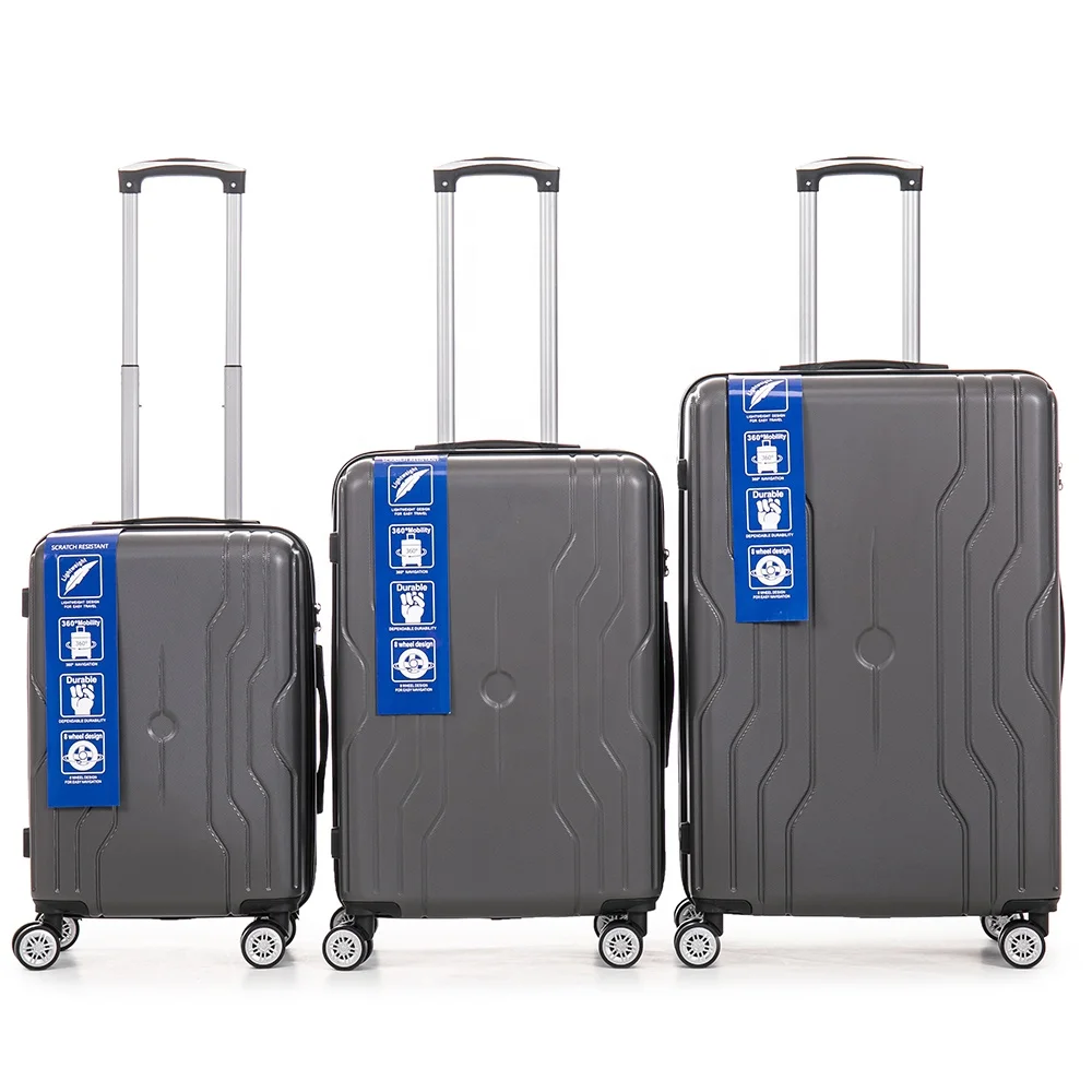 OEM ODM 20 24 28 Inch 360 Degree 4X2 Spinner Wheels Carry on Travel Bag Suitcase 3PCS ABS Trolley Luggage Set