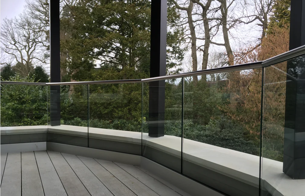 Solid Height Railing Sturdy Safety Rail - Aluminum Handrail with Steel Railing