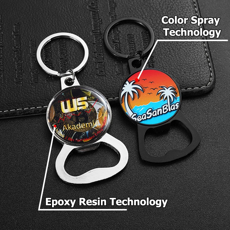 Car Keychain Bottle Opener Custom Logo Zinc Alloy Key Ring_voghion.com